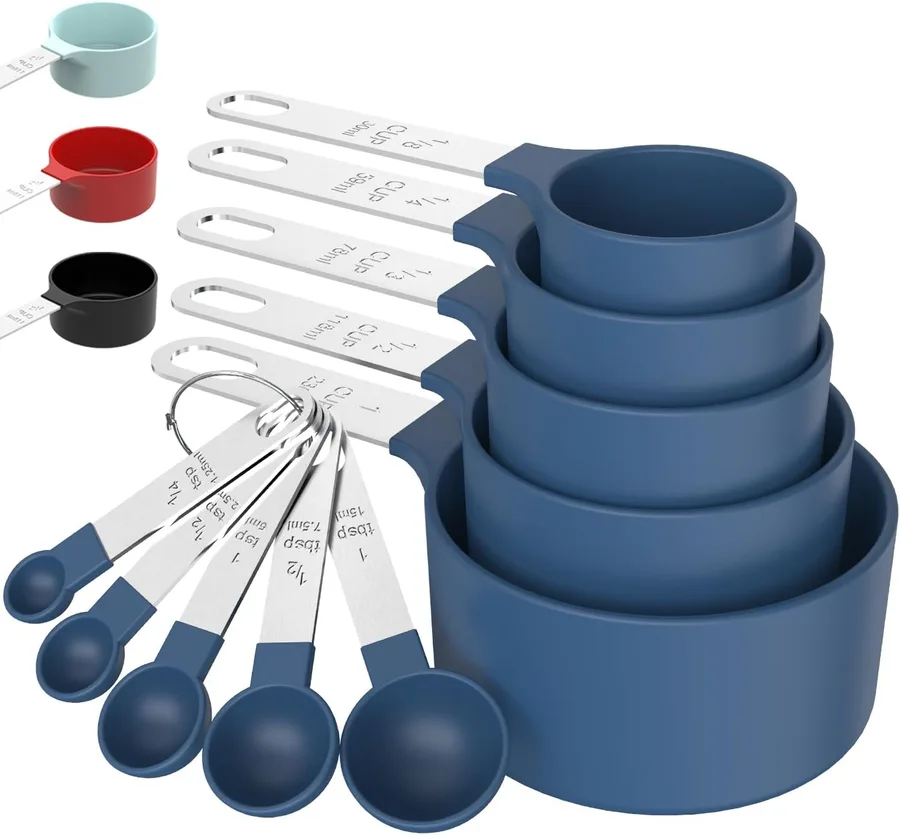 TILUCK Nesting Measuring Cups & Spoons Set — Blue